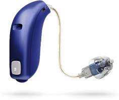 Ex-Hörer-Hörgerät in blau